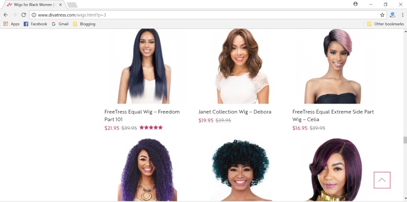 Women wearing different kinds of wigs for their hair