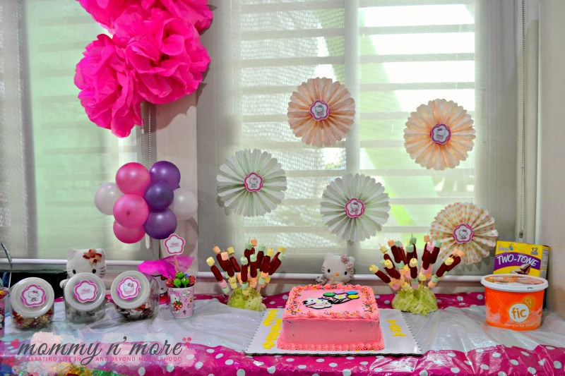 Hello Kitty Inspired birthday dessert table