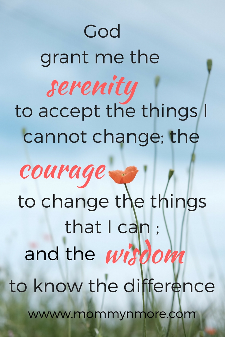 Serenity prayer for calm