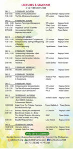 hortikultura lecture schedule