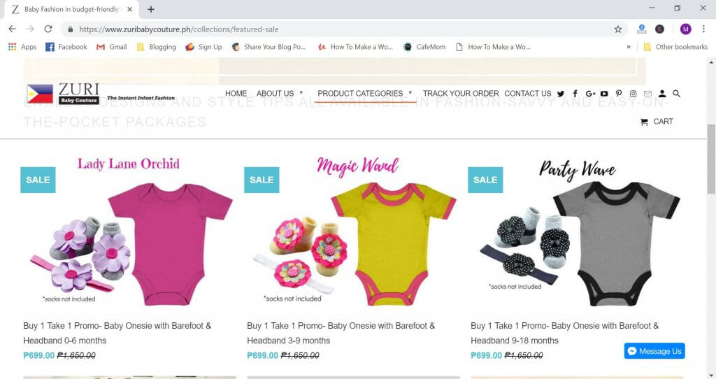 Zuri Baby Couture onesies