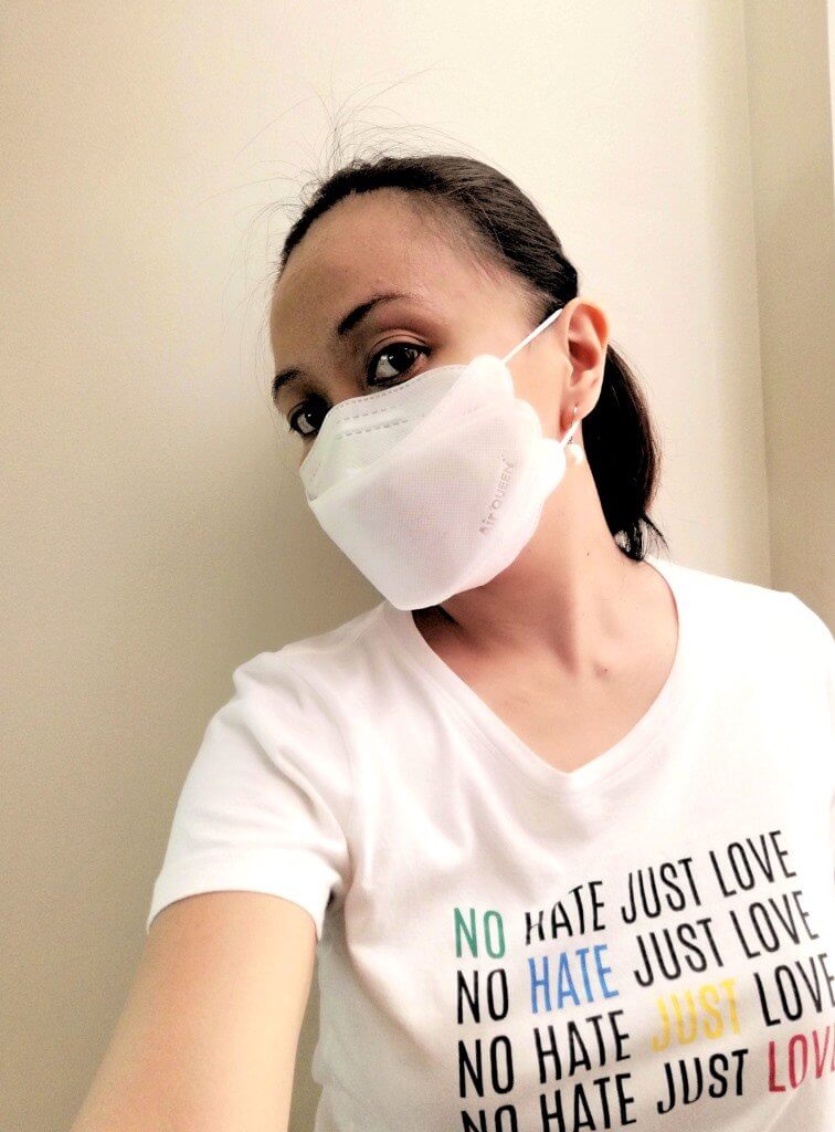 Wearing AirQueen Nano Mask